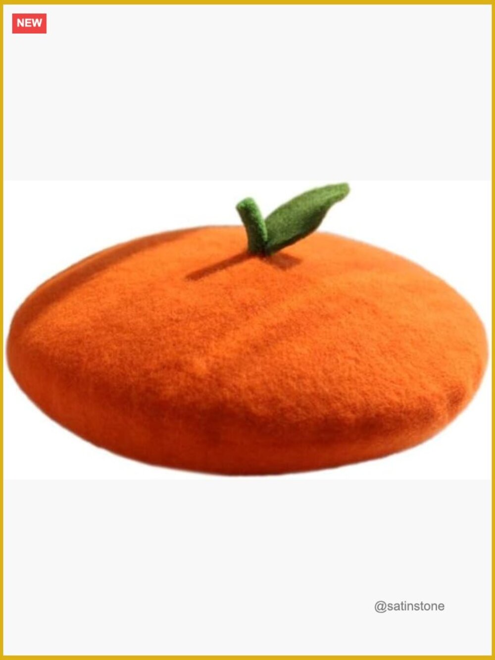 Wool Beret Hat Painter Cap Cute Fruit Print Accessory